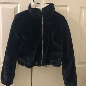 Reversible furry jacket